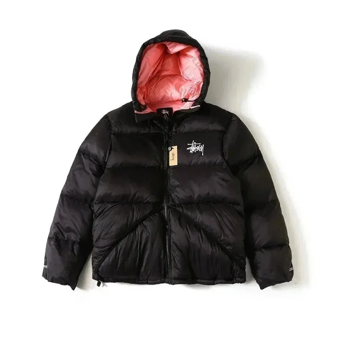 Stüssy Logo Hooded Puffer Jacket