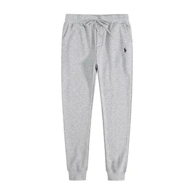 Ralph Lauren Pony Logo Light Gray Cuffed Sweatpants