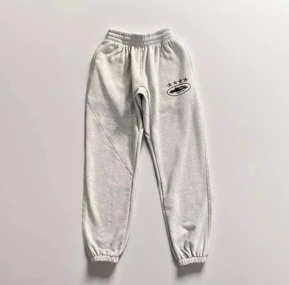 Grey Embroidered Joggers