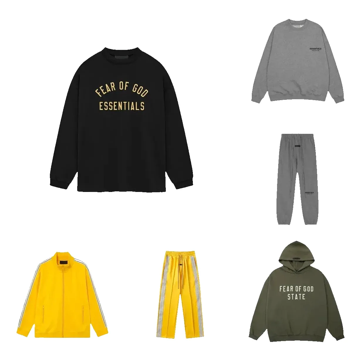 Multi-style ESSENTIALS sweatshirt tracksuit