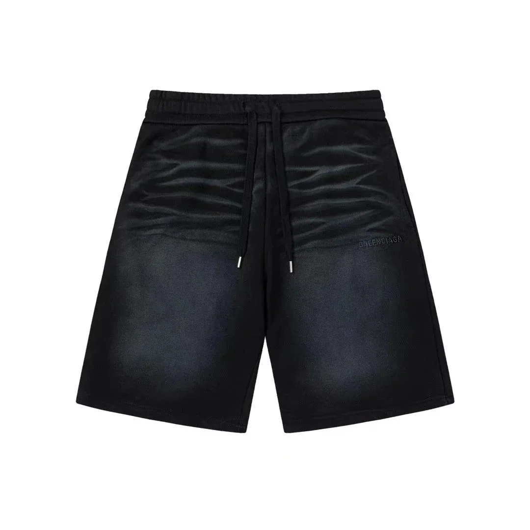 Balenciaga Distressed Gradient Casual Shorts