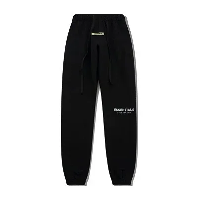 Essentials small side logo black jogger pants