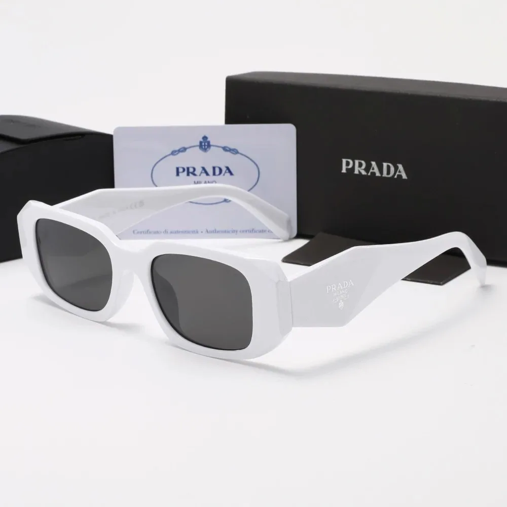 Prada PR 17WS Symbole Sunglasses White Dark Grey