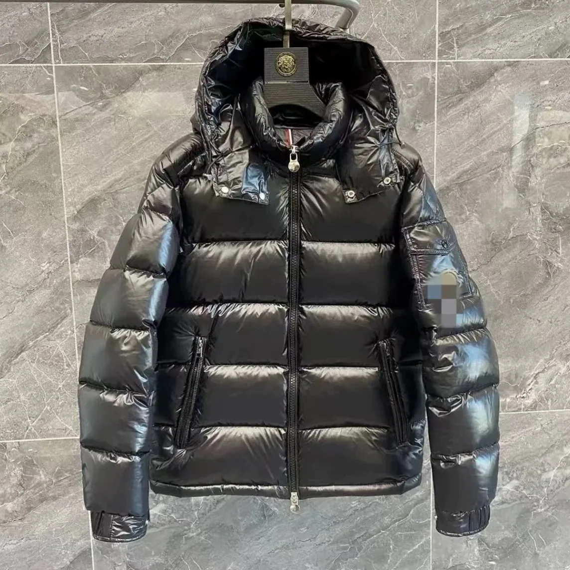 Moncler Glossy Hooded Puffer Jacket