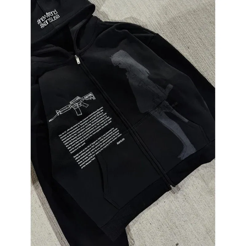 Graphic Zip-Up Hoodie