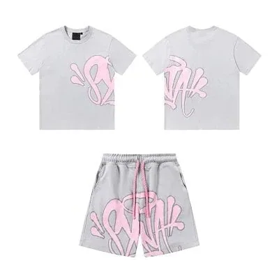Graffiti T-Shirt and Shorts Set White