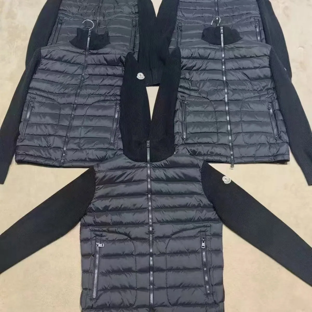 Moncler Knit-Sleeve Puffer Jacket