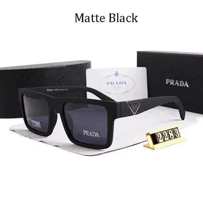 Prada Rectangular Sunglasses Matte Black