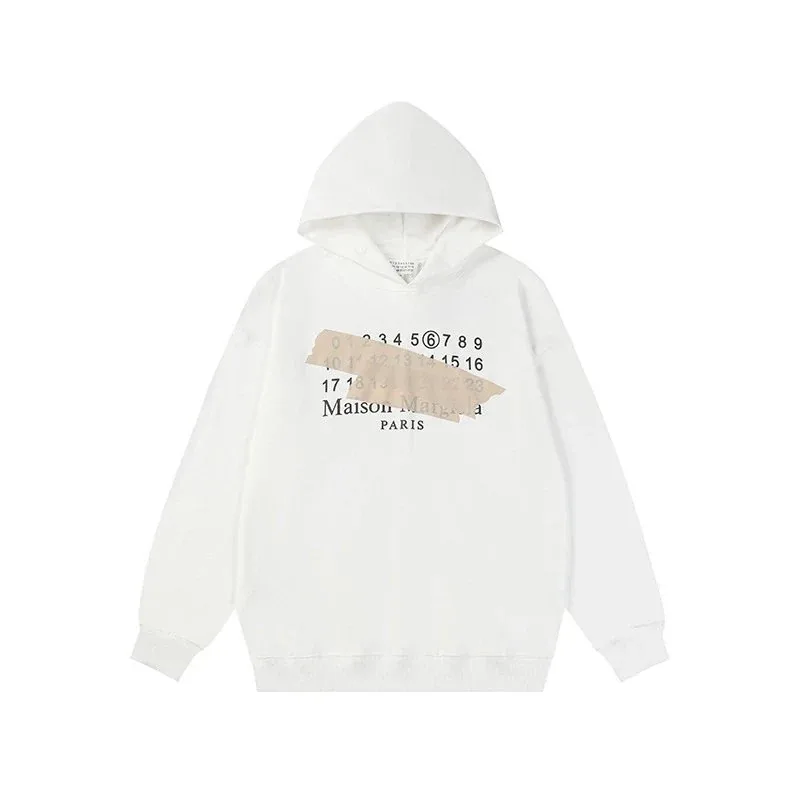 Maison Margiela Classic Numbered Tape Print Hoodie