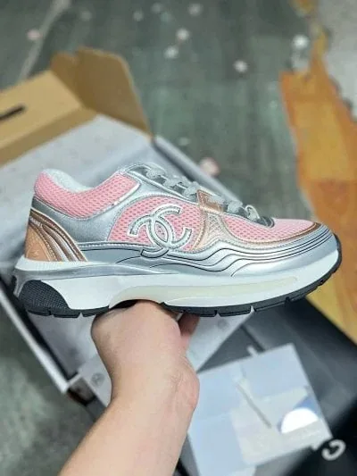 Chanel Vintage-Style "Dad Sneakers" with Double-C Logo