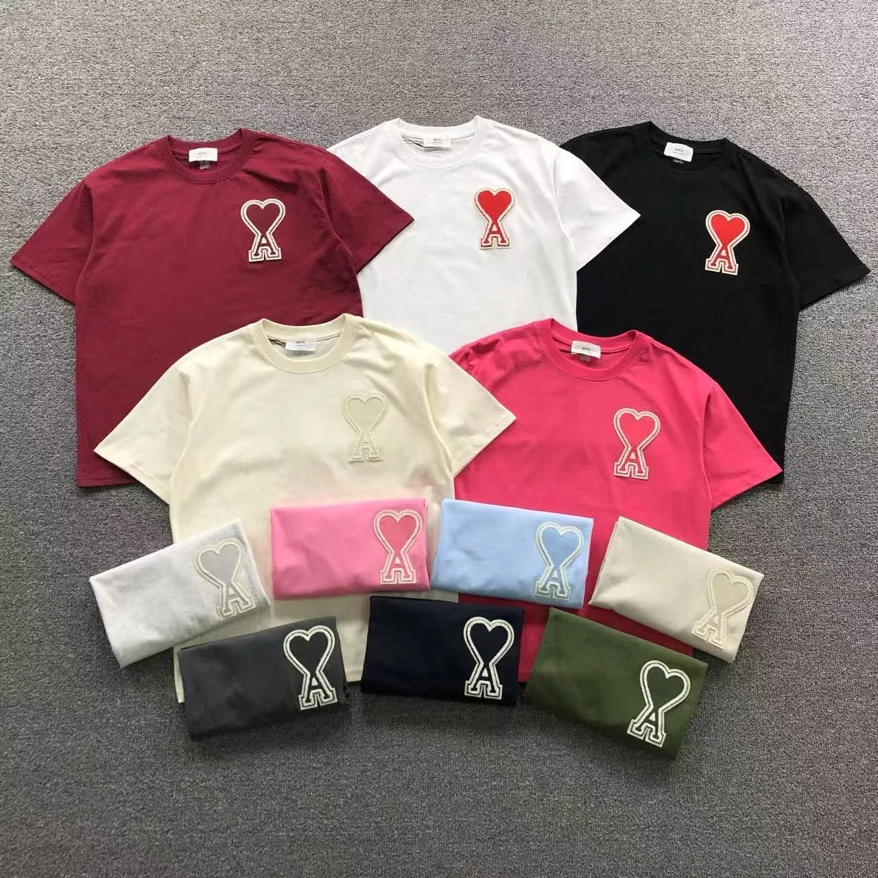 AMI heart A patch T-Shirt