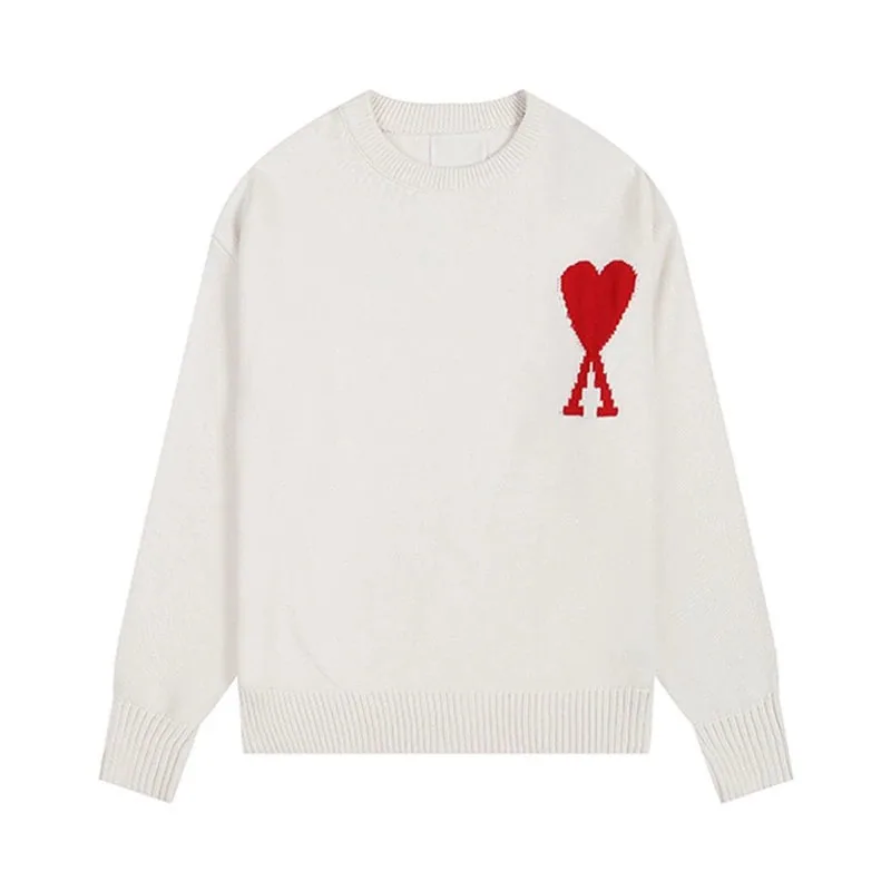 AMI Paris Heart Logo Knit Sweater