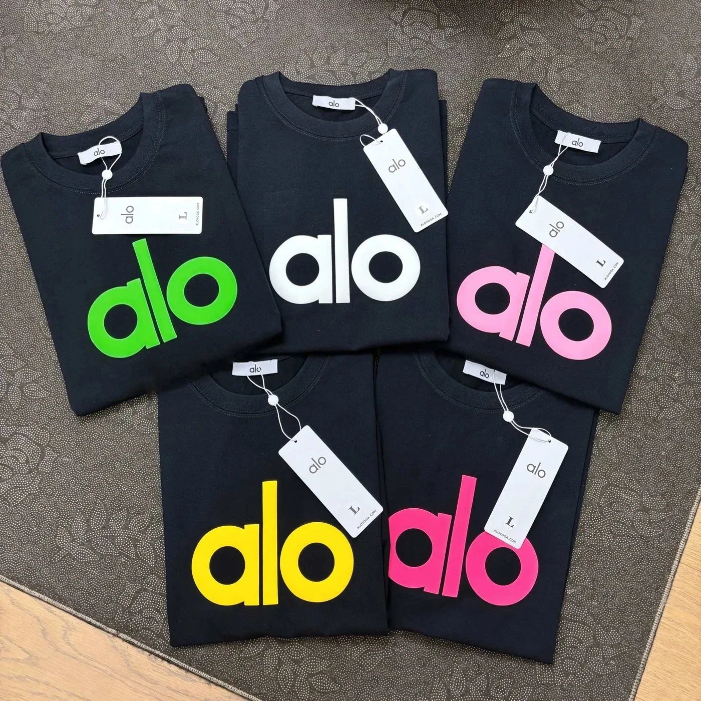 Alo colorful big logo black T-Shirt