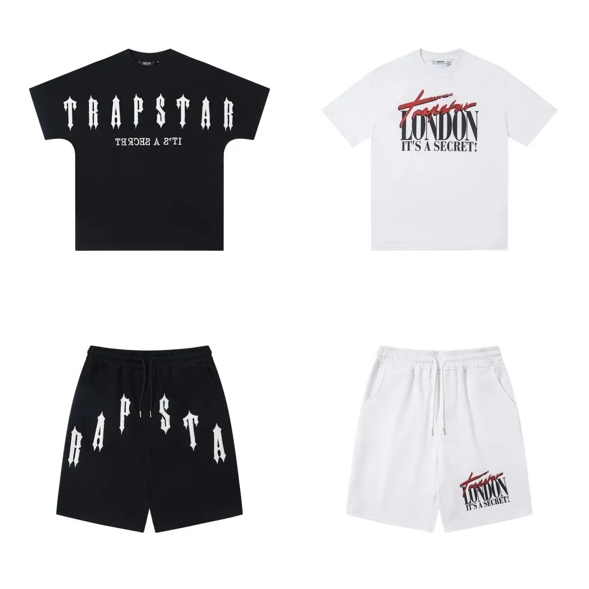 Trapstar gothic letter T-Shirt and shorts set