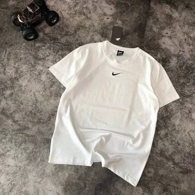 Nike white basic T-Shirt with mini swoosh logo