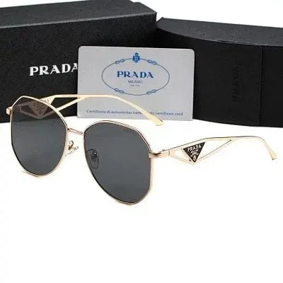 Prada Aviator Sunglasses Gold