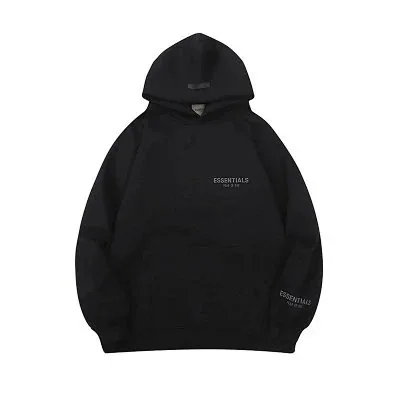 Essentials small logo black hoodie