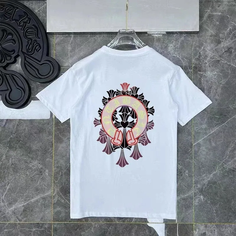 Chrome Hearts Pink Cross Graphic T-Shirt