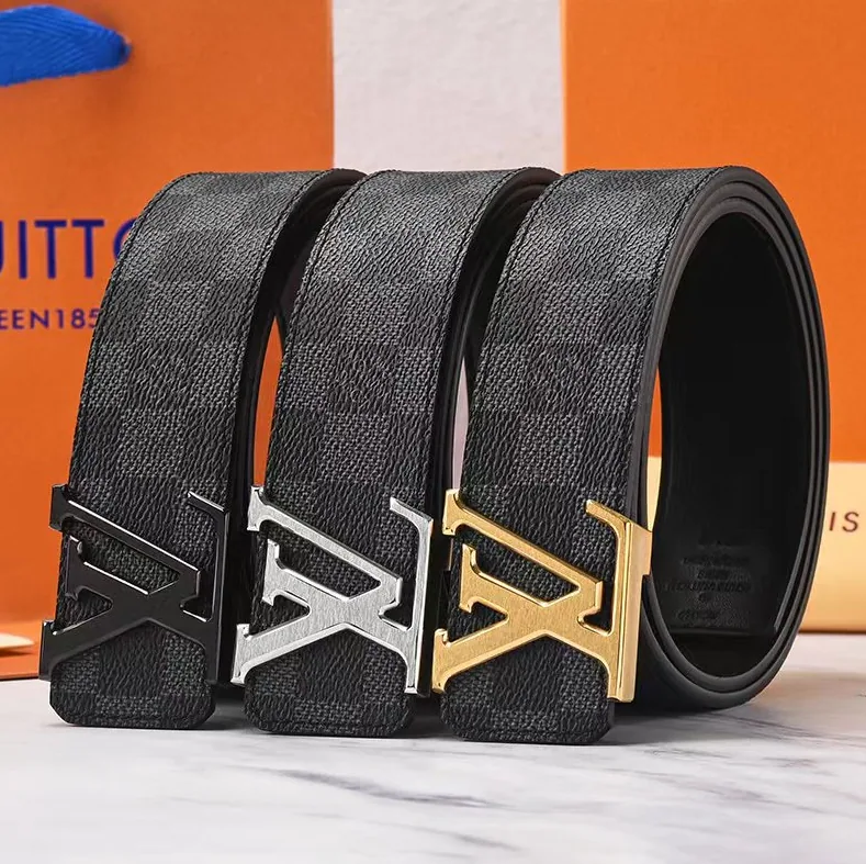 Louis Vuitton Damier LV Buckle Belt Black