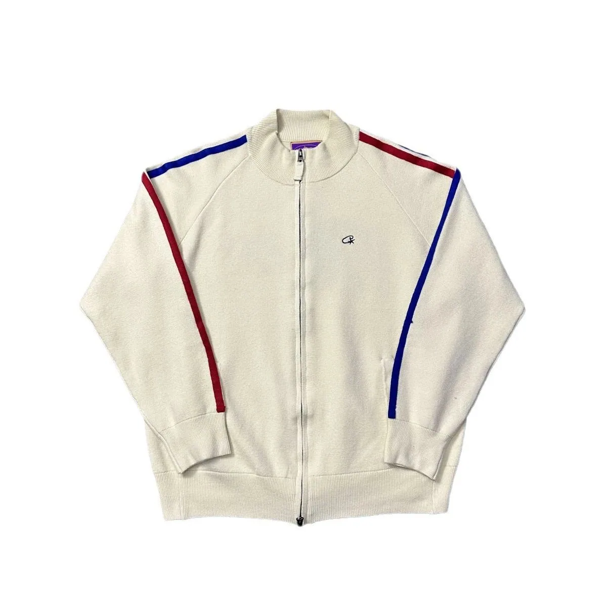 Corteiz Contrast Stripe Zip-Up Cardigan