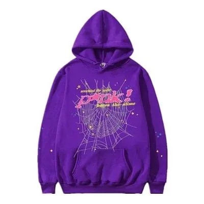 Sp5der Web Hoodie Purple