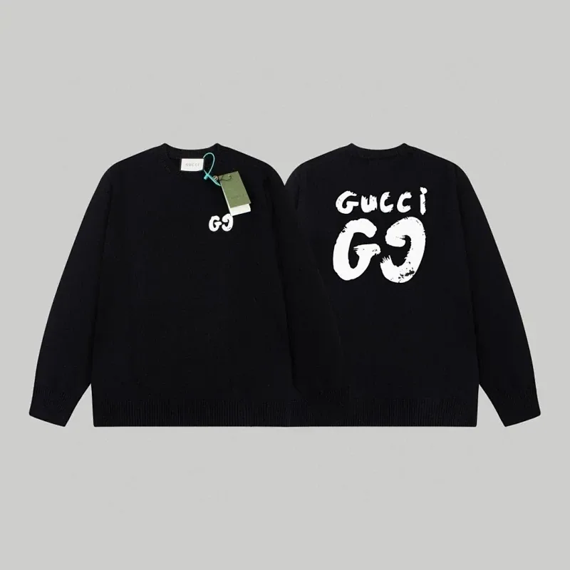 Gucci Graffiti-Style GG Logo Crewneck Sweater