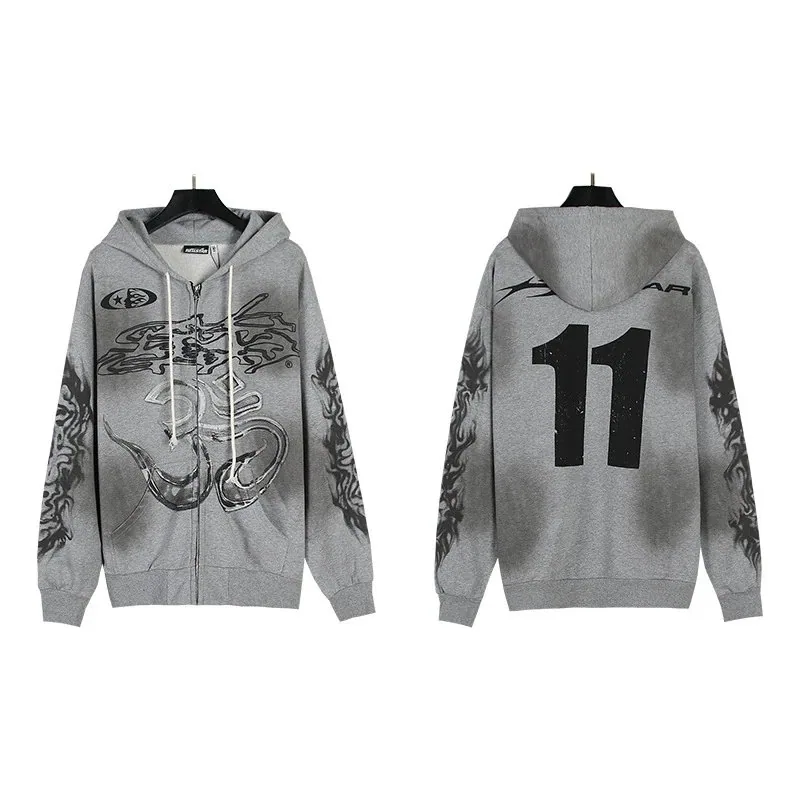 Hellstar Graphic Zip-Up Hoodie