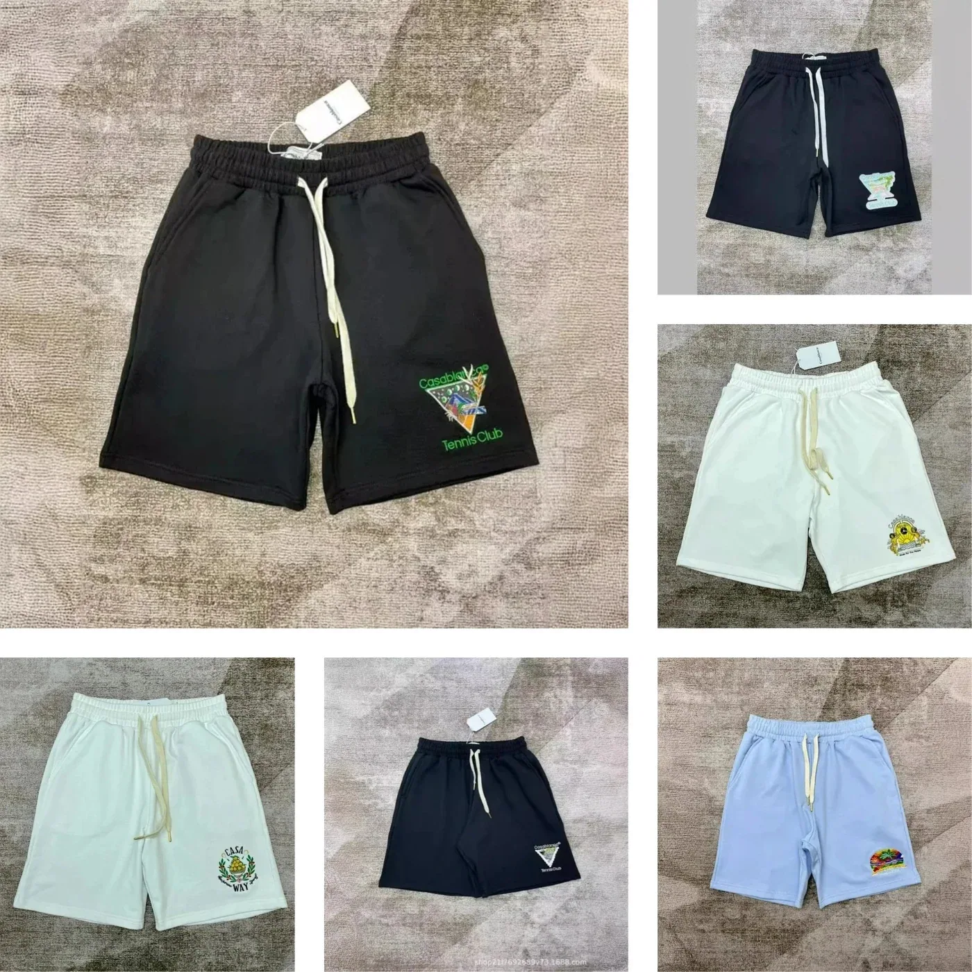 Casablanca-Style "Tennis Club" Casual Sweatshorts