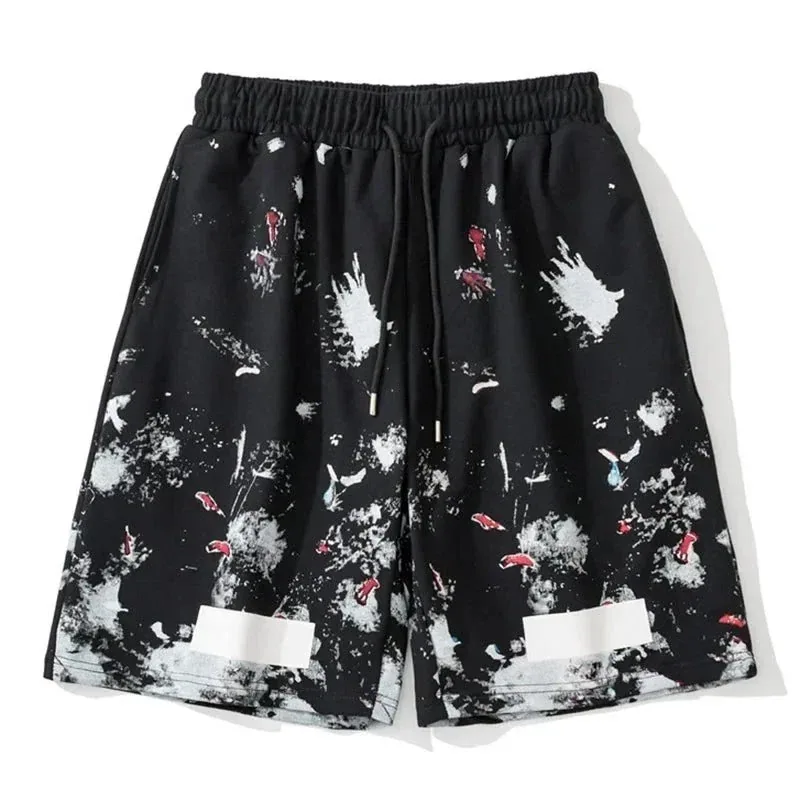 Off-White (often abbreviated as OW) Classic "Starry Sky / Fireworks Splatter" Print Shorts