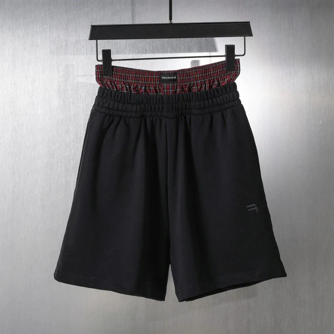 Balenciaga Double-Layer Waistband Sports Shorts