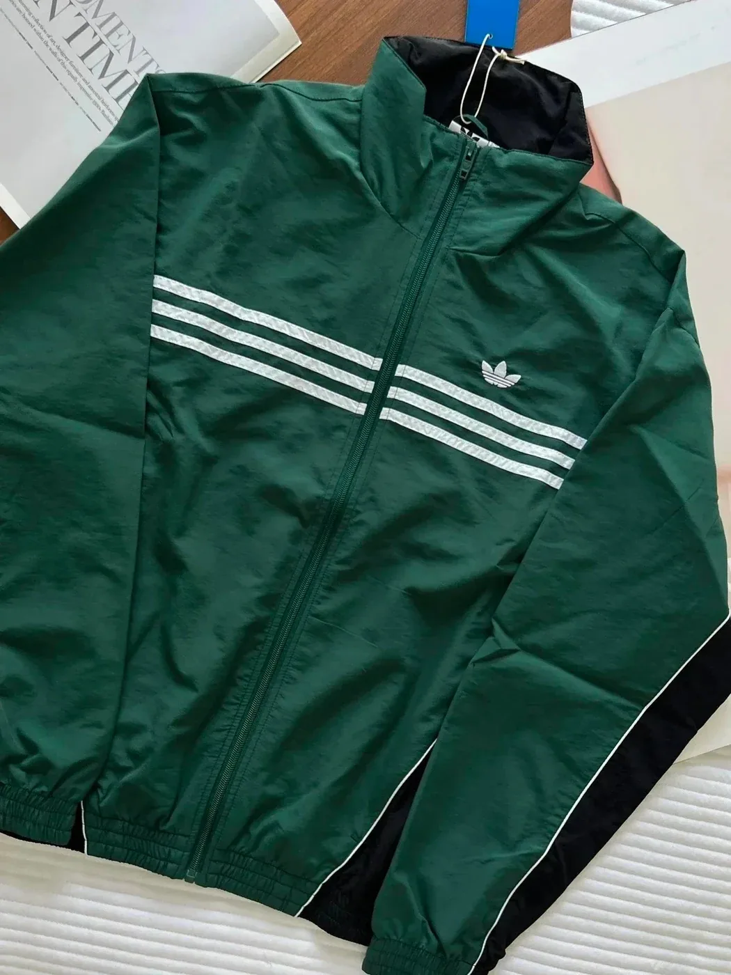 Adidas Three-Stripe Zip-Up Track Jacket