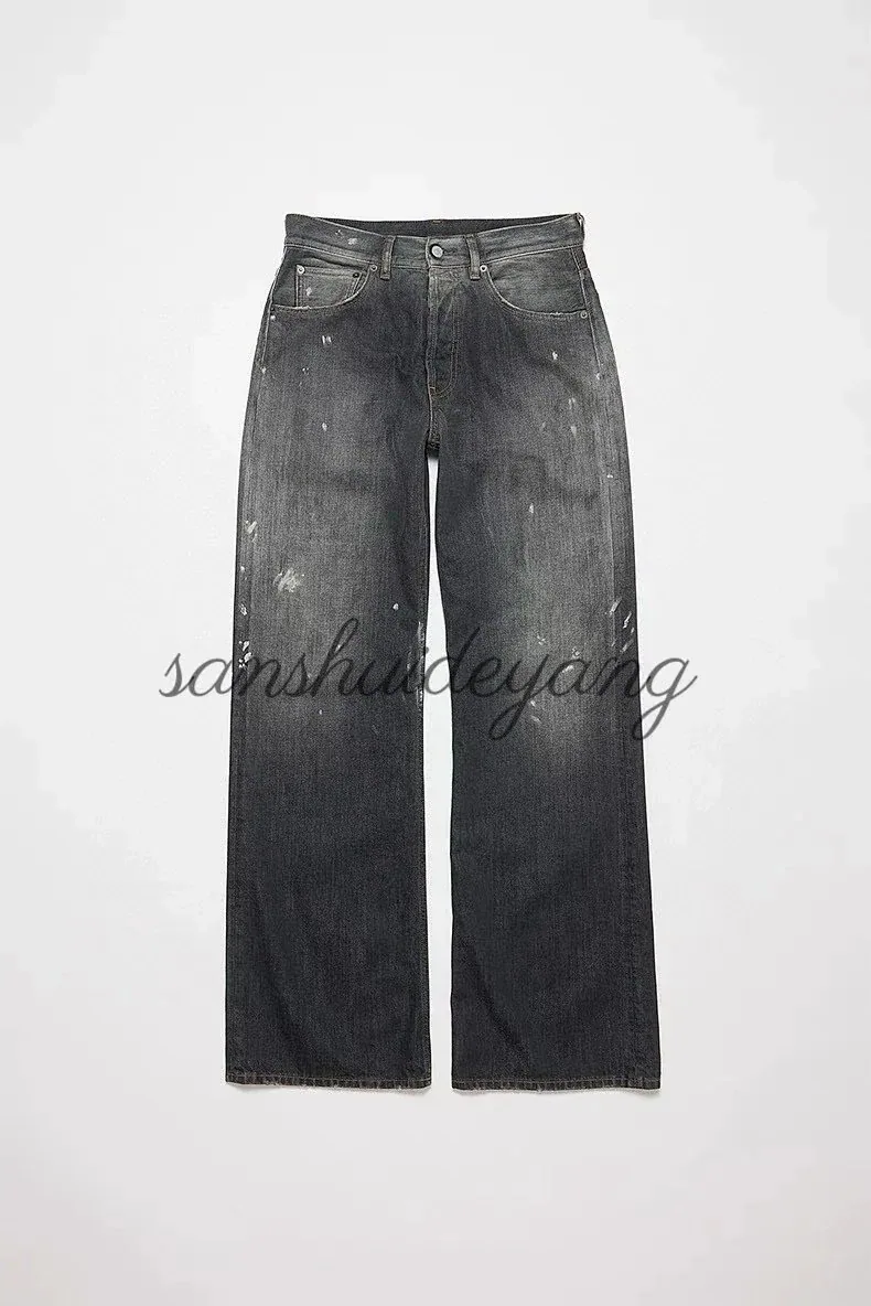 Acne Studios 2021M: Distressed Paint-Splattered Jeans
