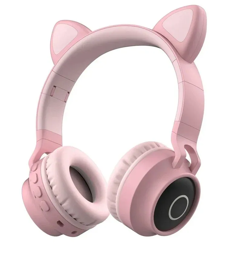 Pink Cat-Ear Wireless Headphones
