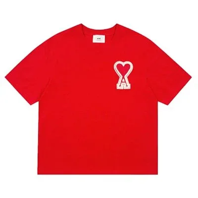 Ami Small Heart-Embroidered T-Shirt