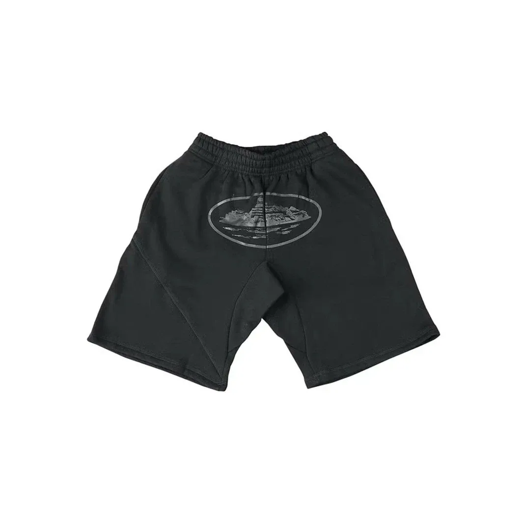 Corteiz Alcatraz-Print Athletic Shorts