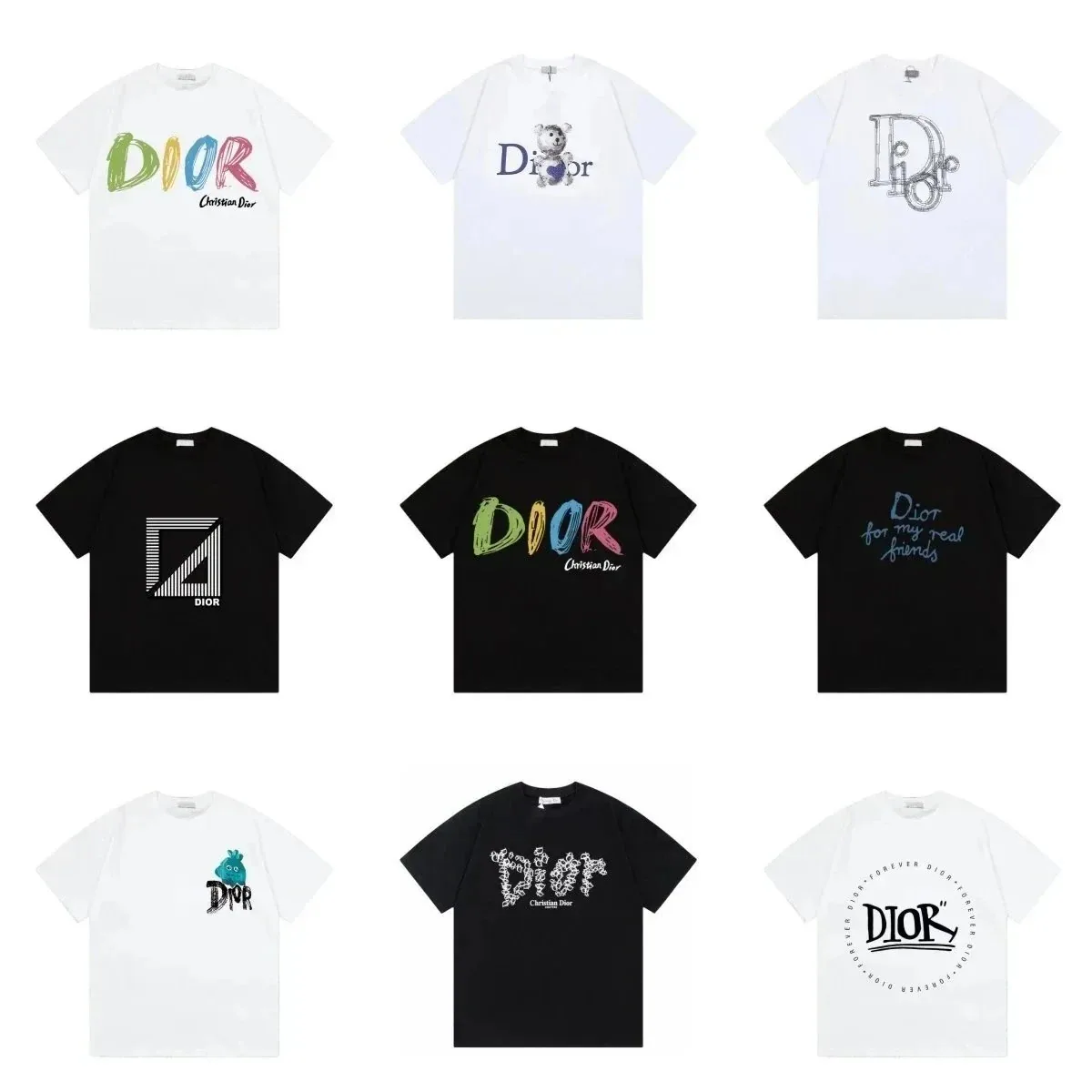 Dior-Style Casual T-Shirts