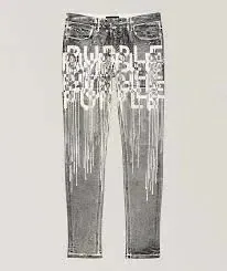 Purple Brand Graffiti Print Jeans
