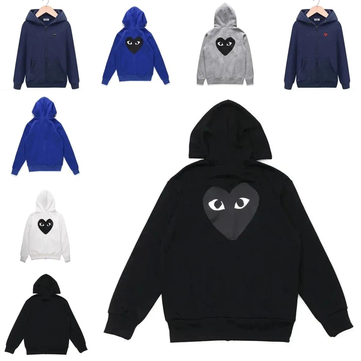 Comme des Garcons Play Heart Logo Hoodies