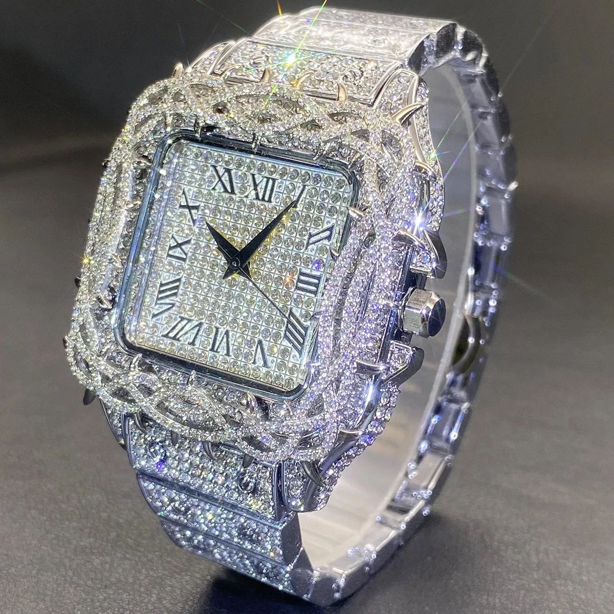 Cartier Stone-Set Rectangular Watch