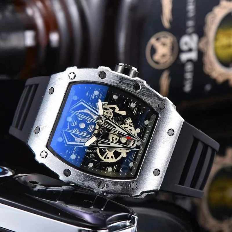 Richard Mille Skeleton-Dial Watch Black Strap