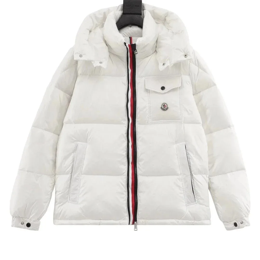 Moncler Montbeliard Hooded Down Jacket White