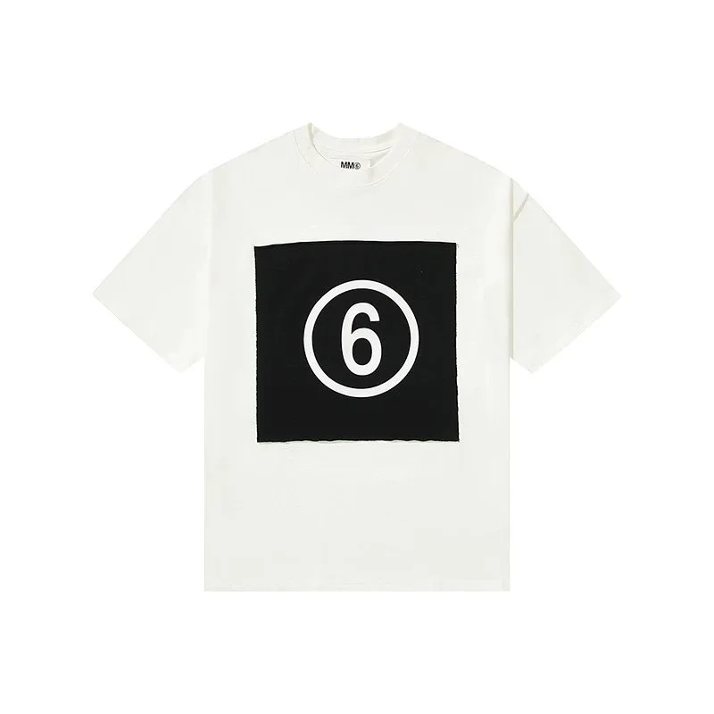 MM6 Maison Margiela Circle 6 Patch T-Shirt Off White