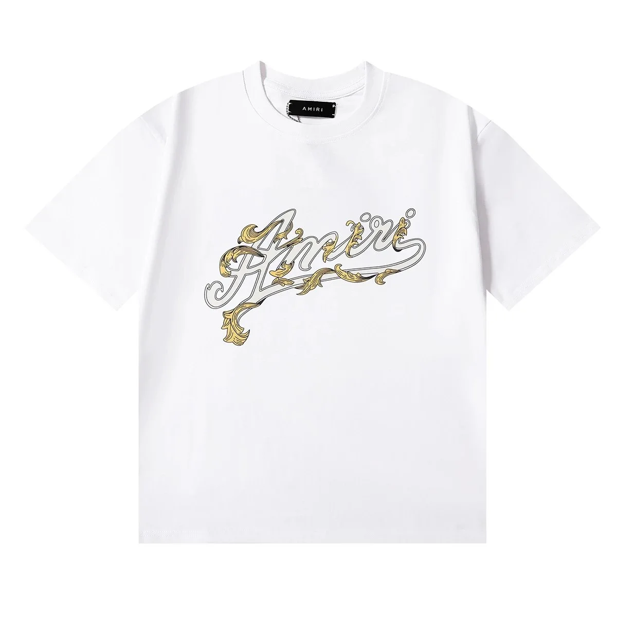 AMIRI Baroque Script White T-Shirt