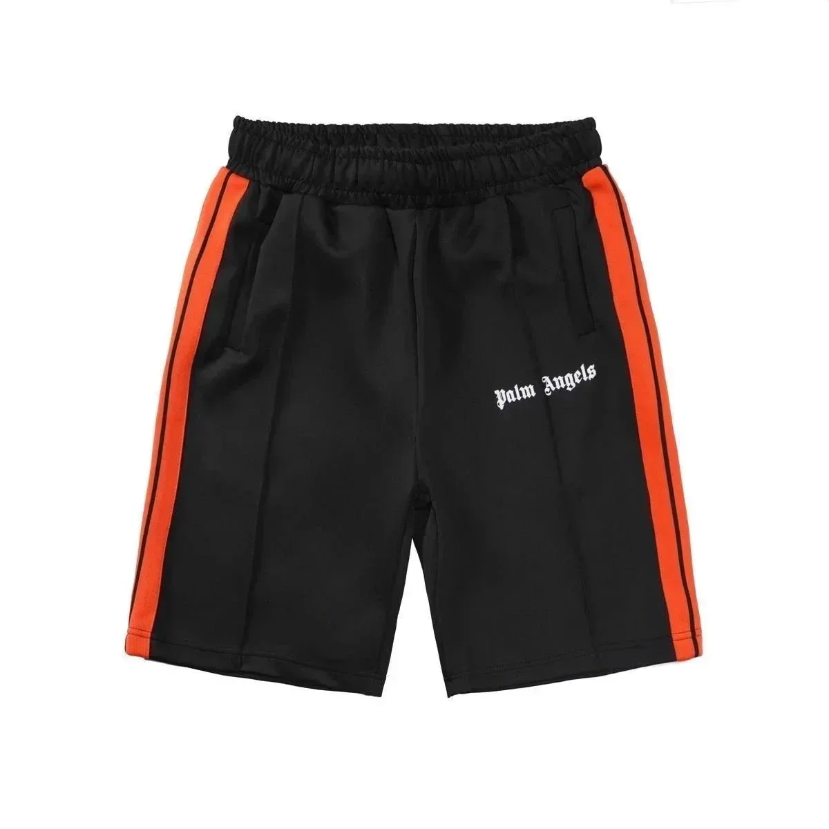 Palm Angels Track Shorts Black Orange