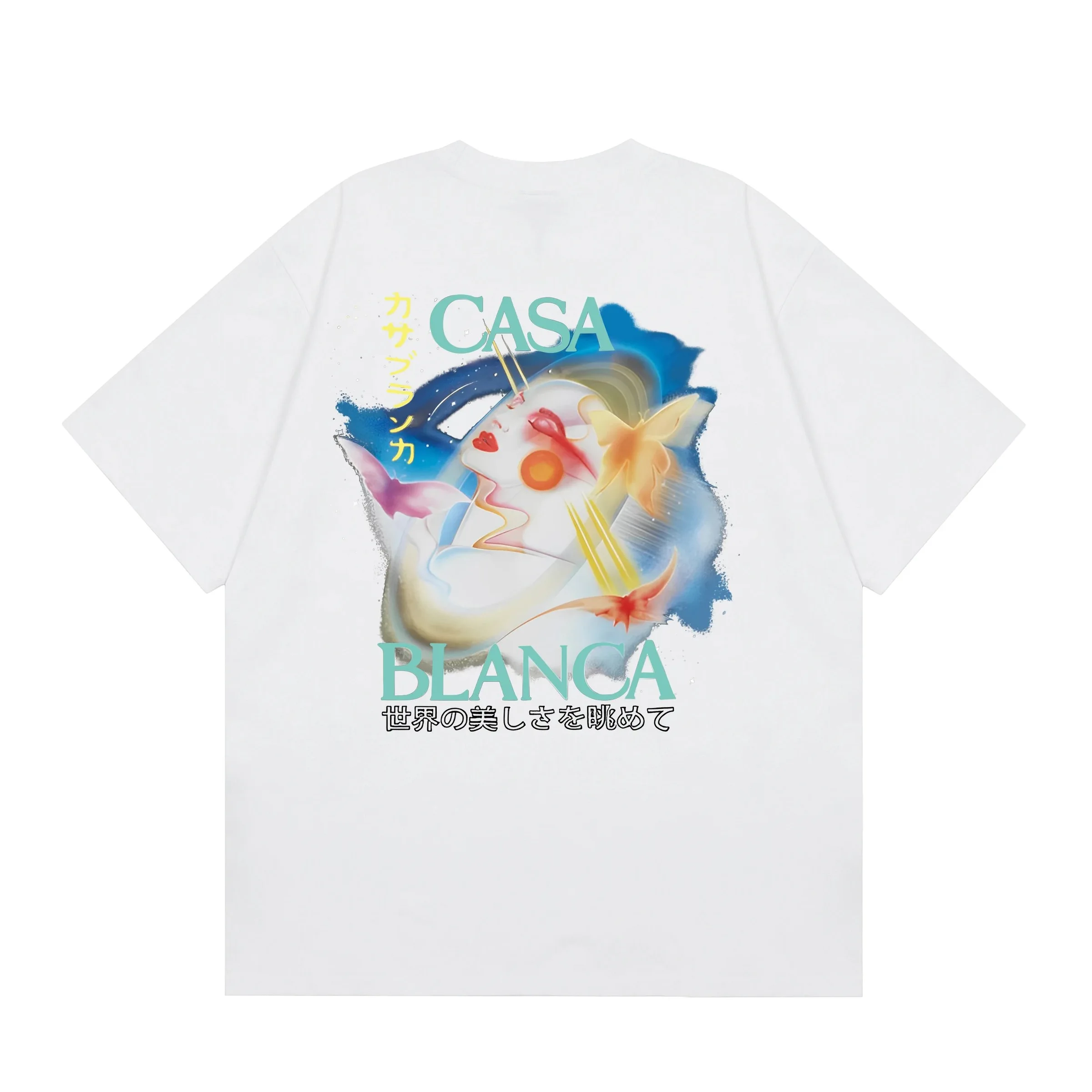 Casablanca Face Butterfly White T-Shirt