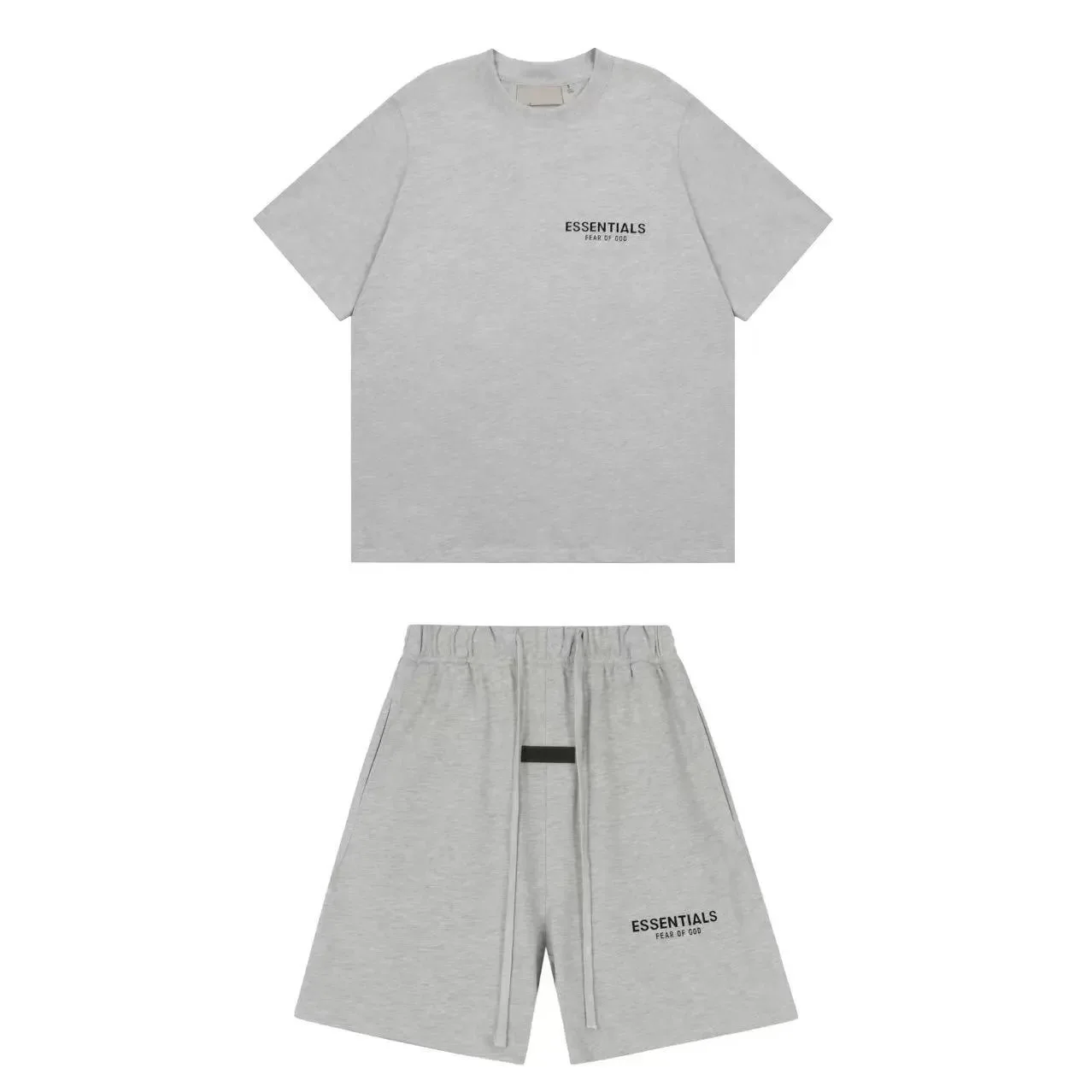 Fear of God Essentials Grey T-Shirt and Shorts Set