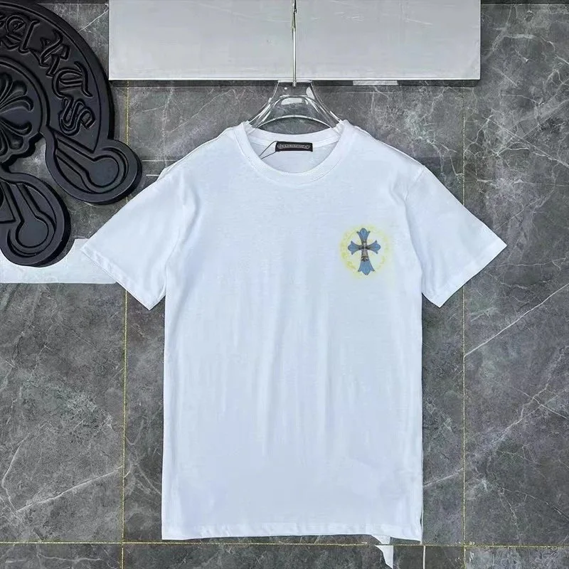 Chrome Hearts Blue Cross Circle T-Shirt White
