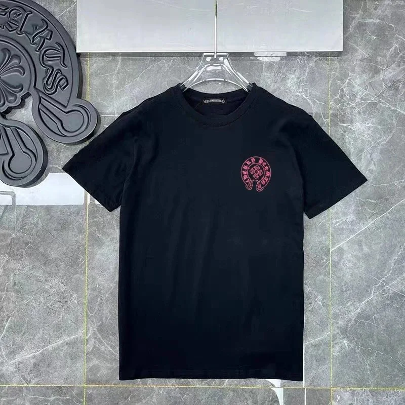 Chrome Hearts Cross Logo Black Pink T-Shirt