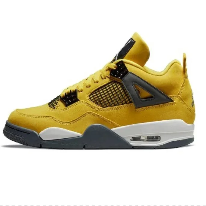 Air Jordan 4 Retro Yellow Grey