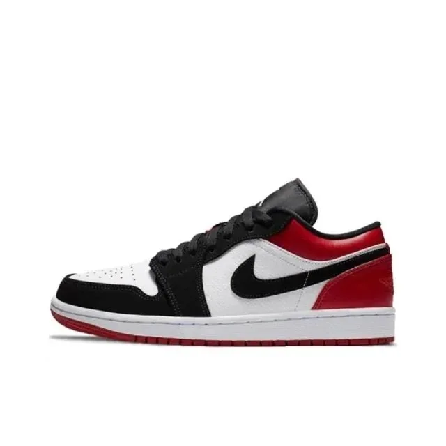 Air Jordan 1 Low White, Black and Red